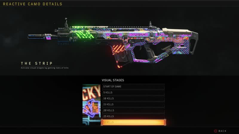 All available reactive camos in the game. Black Ops