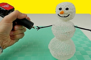 3D РУЧКА, РИСУЮ СНЕГОВИКА ⛄