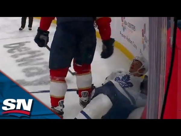 Maple Leafs And Panthers Scrum After Radko Gudas Levels David