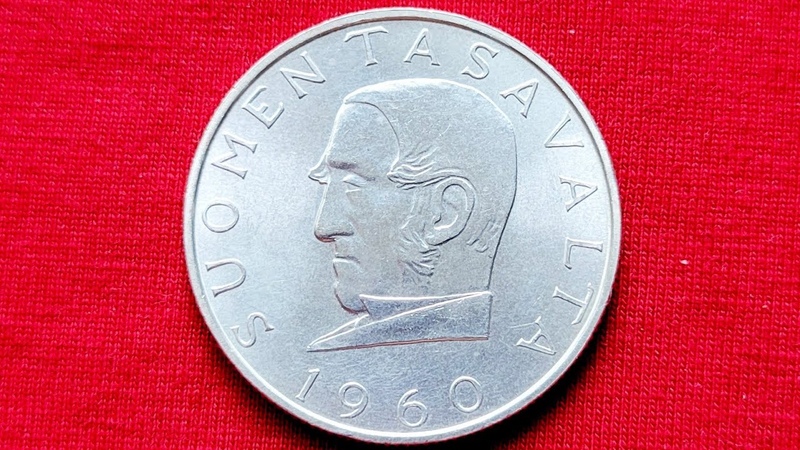 FINLAND SILVER 1000 MARKKAA 1960 Markka Currency System Centennial Snellman Фины