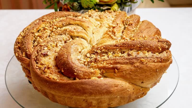 Такого пирога Вы ещё не ели. Пирог с кардамоном и орехами,