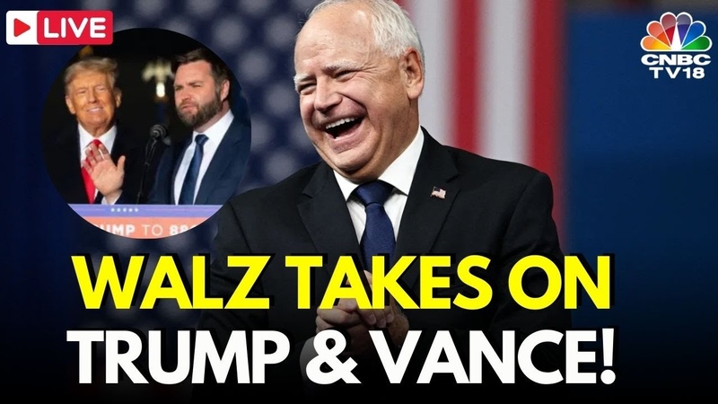 Tim Walz LIVE: Walz Slams Trump Vance, Gov. Tim Walz Speech In Bethlehem, PA, US Elections, N18