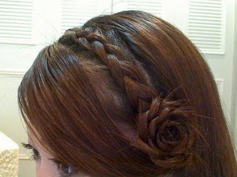 Dutch Braid Headband with Corsage by hair , Прическа своими