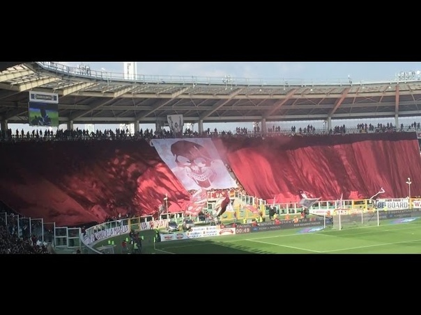 La coreografia della Maratona prima del derby Torino Juventus