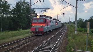 полетел грузовой! ВЛ11-288+395А с грузовым поездом | Акри