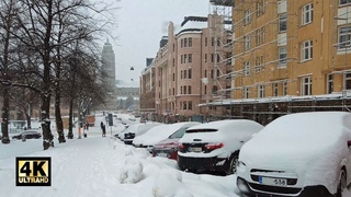 Helsinki Finland is Winter Wonderland! Sunday Morning Walk in Heavy Snowfall (31 Jan 2021)