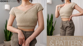How to Crochet: Off the Shoulder Wrap Top | Pattern & Tutorial DIY