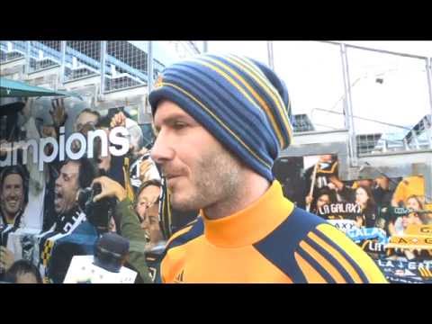 Дэвид на конференции, посвященной его уходу из LA Galaxy EXCLUSIVE