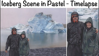 Iceberg Scene in Soft Pastel - Timelapse