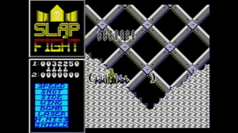 Slap Fight (1987) K mouse version Walkthrough + Review ( RF artifact color recording), ZX