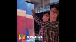DOOH semi outdoor fixed pillar led screen display seamless vivid videowall advertising yonwaytech