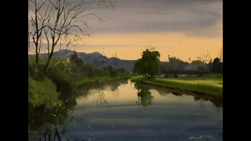 Watercolor panting landscape by javid