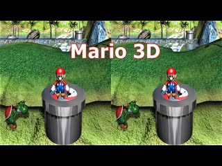 Mario 3D video SBS VR box google cardboard
