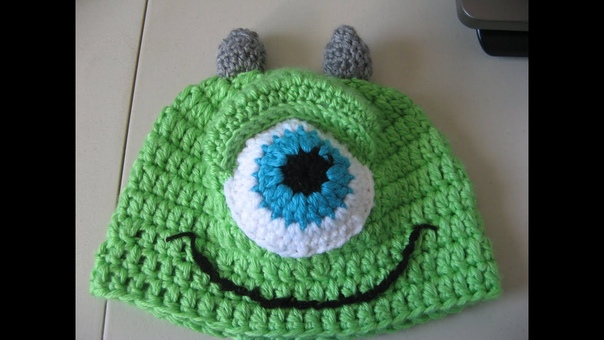 Crochet Green One Eye Monster Hat Video One Yolanda Soto