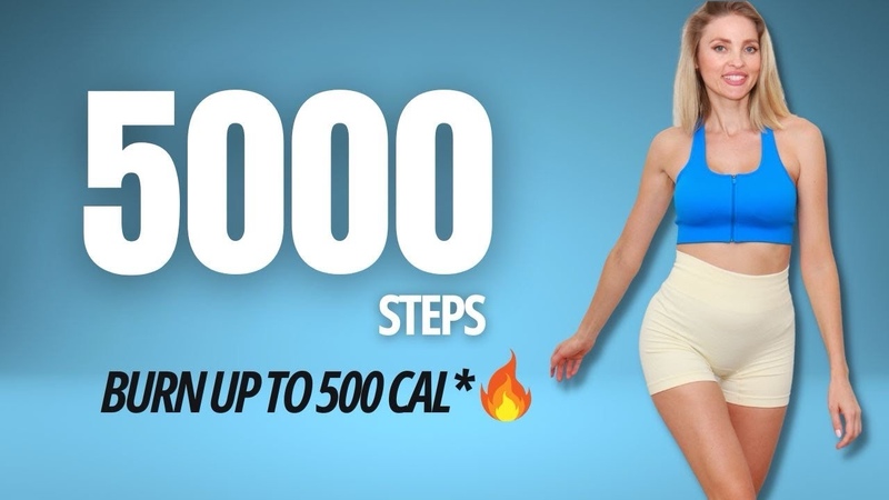 5, 000 Steps in 30 Min Indoor Walking Workout, Step Challenge With