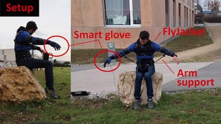 FlyJacket: An Upper Body Soft Exoskeleton for Immersive Drone Control
