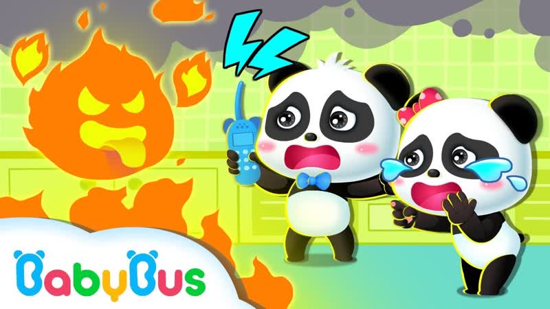 Help Fire Strikes in Baby Pandas Home, Firefighter Rescue Team, Kids Safety Tips, Baby