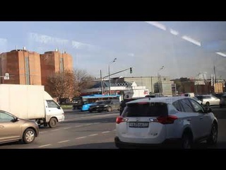 Район Бескудниково вдоль Дмитровского шоссе - из окна электробуса