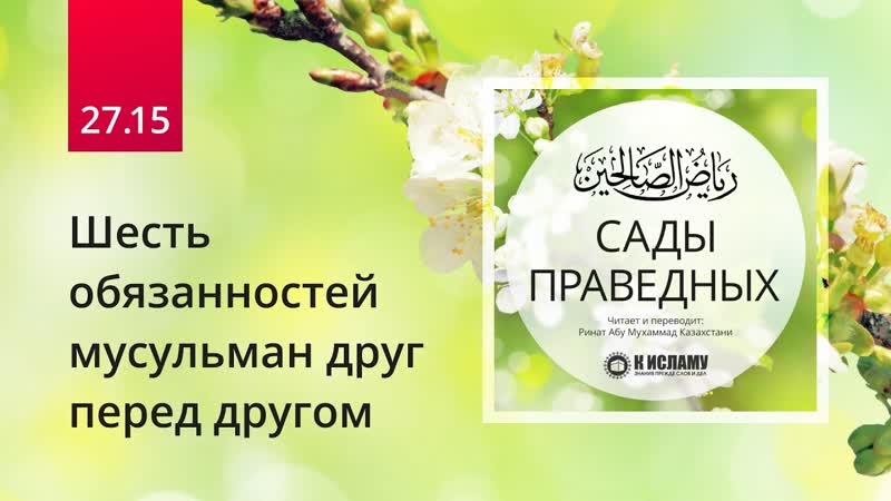 Шесть обязанностей мусульман друг перед другом. Хадис 238,