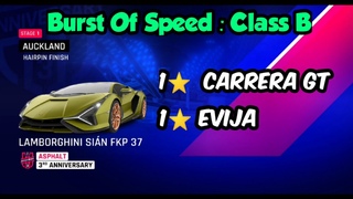 Asphalt 9 | Touch Drive | Burst Of Speed Class B | 1*, 5* Carrera Gt , 1*, 4* Evija | Hairpin Finish