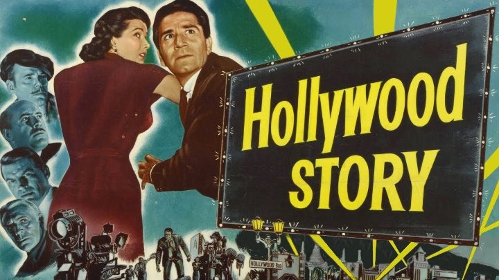 CRIMEN EN HOLLYWOOD (1951) de William Castle Con Richard Conte, Julie Adams, Richard Egan, Henry Hull, Fred