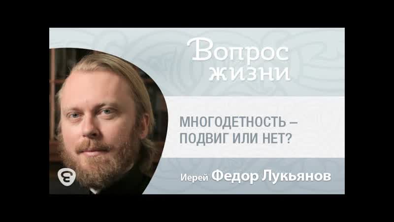 Многодетность это подвиг или нет. Вопрос жизни с иер.